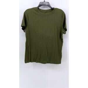 A NEW DAY Women's Olive Green Classic Crewneck Short Sleeve Top SZ M